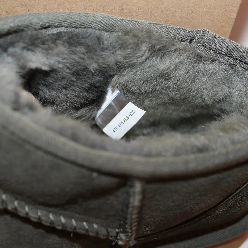 NEW UGG WOMEN'S ULTRA MINI SUEDE SHEARLING LINED ANKLE BOOTS FOREST GREEN 6